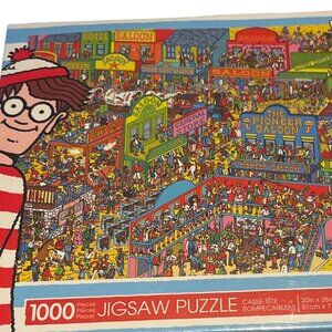 WHERE'S WALDO NEW Puzzle 1000 Pieces 20" x 28" Aquarius Cowboys Western Country